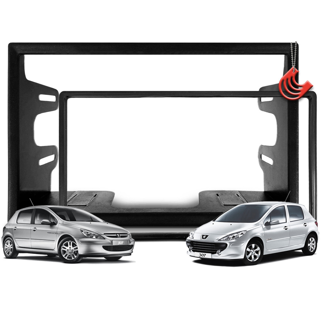Moldura Painel 2 Din Central Multimidia Dvd Mp5 Padrão Chinês - Peugeot 307 Hatch Sedan Sw Perua Cc em Oferta na Shopee