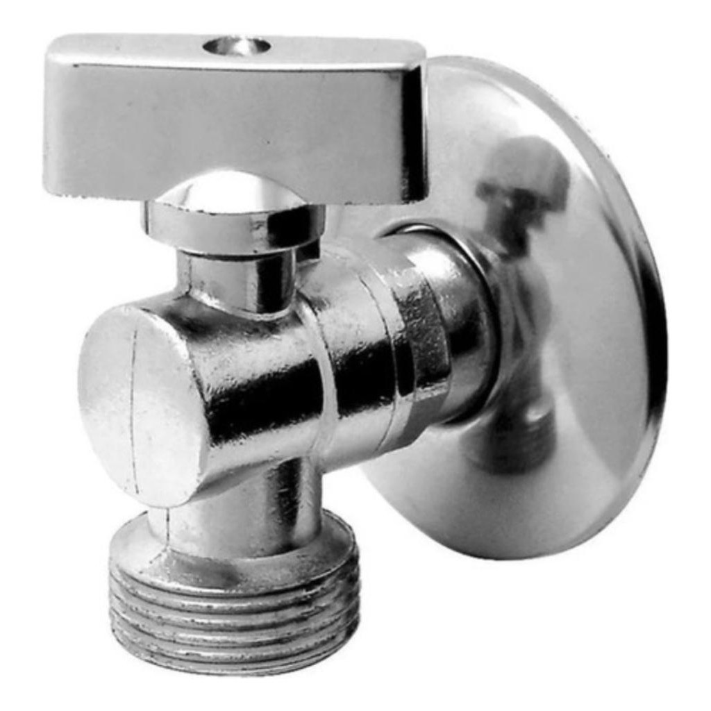 Válvula Registro Esfera Metal Rosca 1/2" Saída 3/4" Lava Roupas Louça Filtro De Água Uso Geral