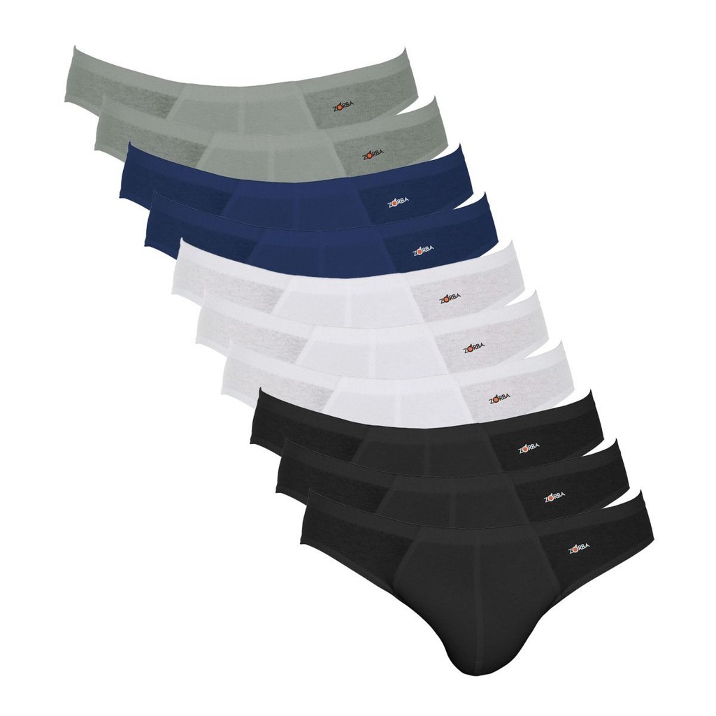 Kit 10 Cuecas Zorba Slip Algodão 791 - Men Clothes