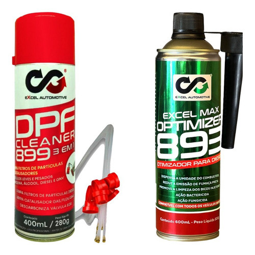 Kit Limpa Catalisador Dpf 899 400ml + Excel Max Max 893 600ml Otimizador