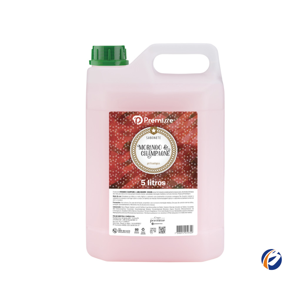 Sabonete Líquido Deoline Morango e Chapagne 5L Premisse em Oferta na Shopee