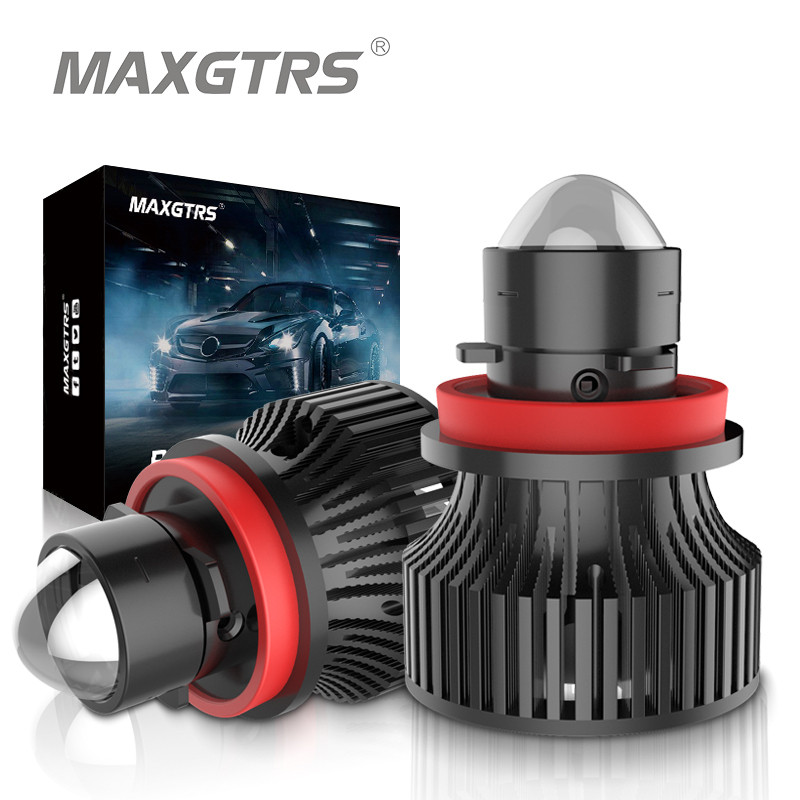 MAXGTRS 2 Peças Automotivas H7 H11 H8 HB3 HB4 9005 9006 Lâmpada De Teto Laser Mini LED Projetor De Luz De Neblina 3000K