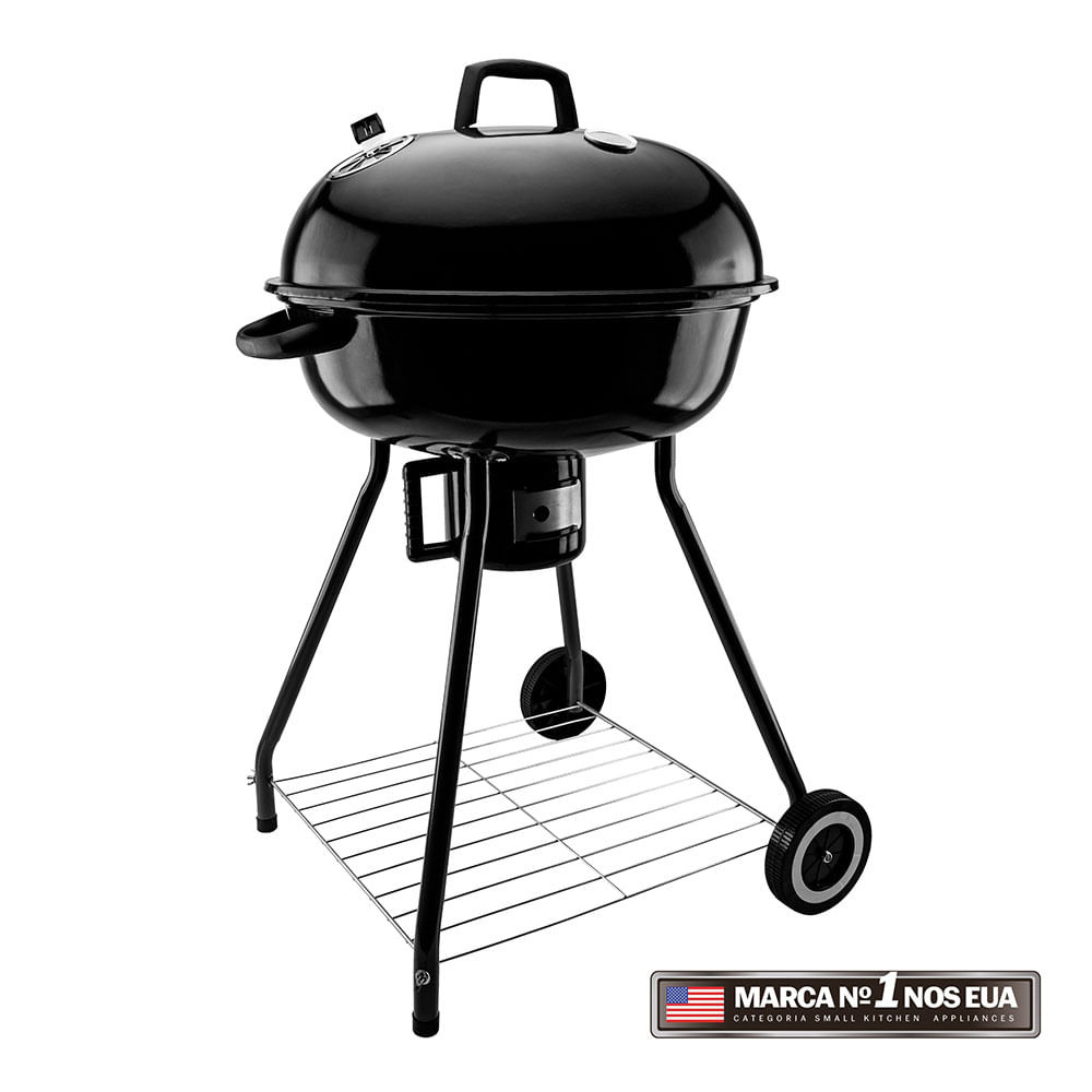 Churrasqueira A Carvão Portátil Aço Inox Esmaltado Hamilton Beach American Style Bafo em Oferta na Shopee