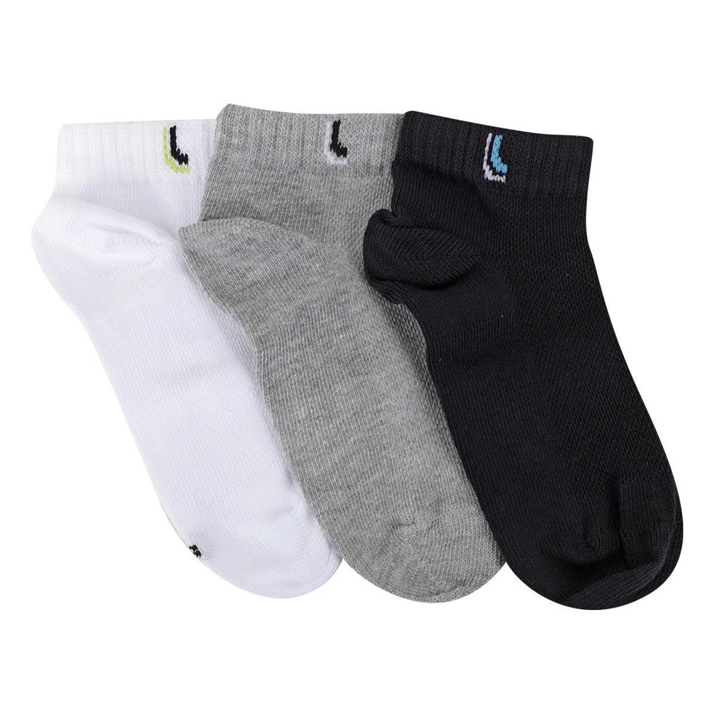 Kit Meia Infantil Lupo Básico Cano Baixo 3 Pares