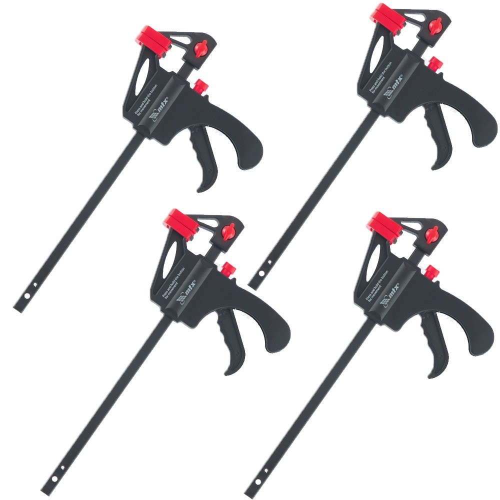 Kit 4 Grampos Sargento de aperto rápido para marceneiro 6pol 205619 MTX em Oferta na Shopee