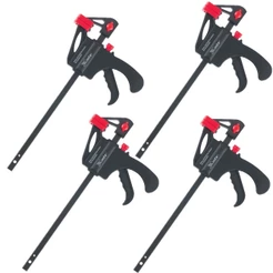 Kit 4 Grampos Sargento de aperto rápido para marceneiro 6pol 205619 MTX