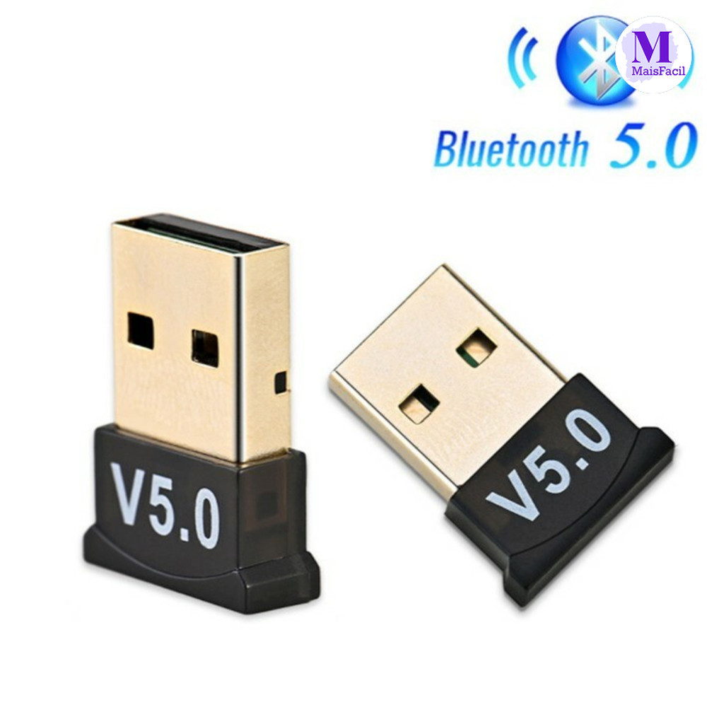 Adaptador USB Bluetooth 5.0 Receptor Wireless Áudio para PC e Automóvel