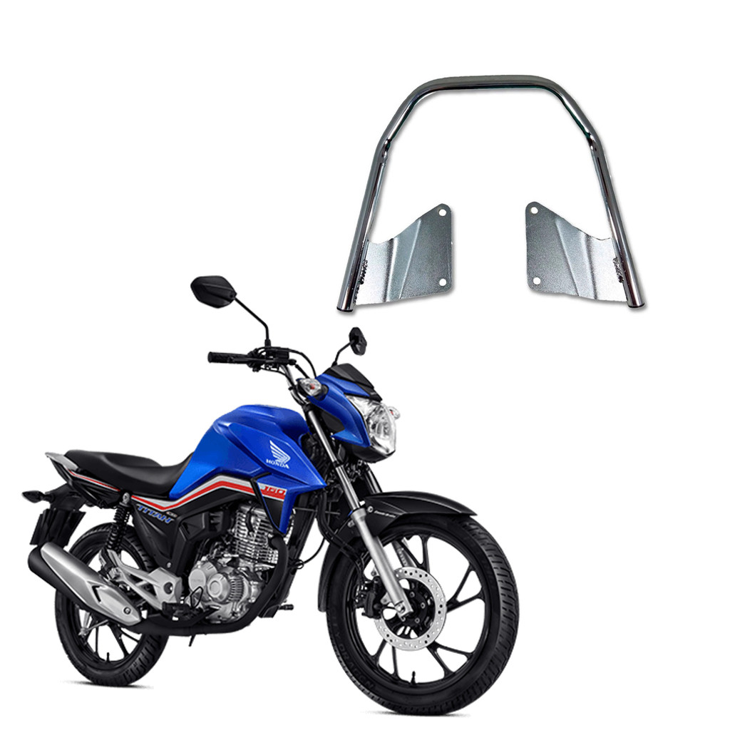 Alça Traseira Modelo Especial Comp. C/ Titan 160 2016-2019 Cromado Aço Tubular Pro Tork AL-61HC