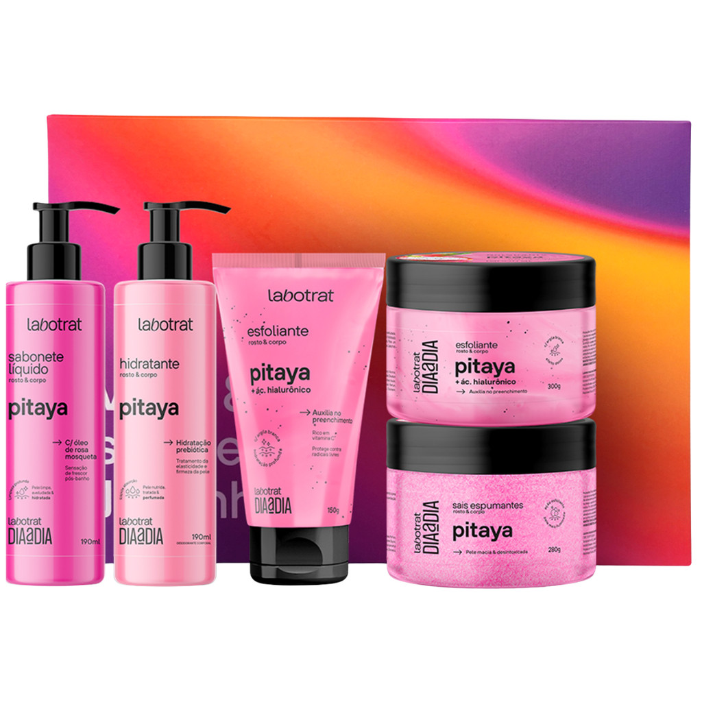 Kit Banho Labotrat Pitaya Experiência Completa Dia A Dia Premium 5 Produtos Caixa Presente