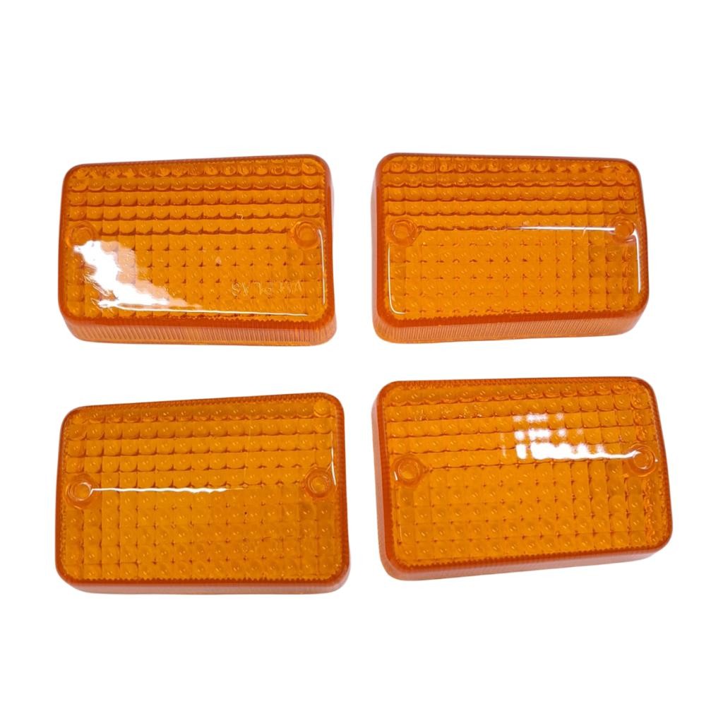 Kit 4 Lente Seta p/ Pisca Cg Titan 99 Today Turuna Laranja
