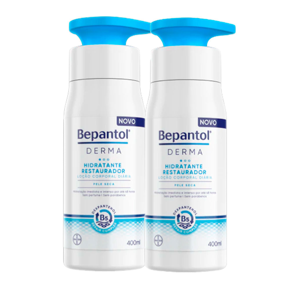 Kit 2 Bepantol Derma Hidratante Restaurador Corporal 400ml - Beauty