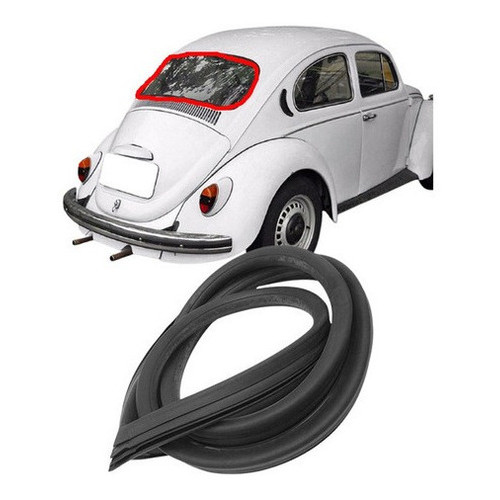 Borracha Vidro Traseiro Vigia Fusca 1959 A 1967 Sem Friso