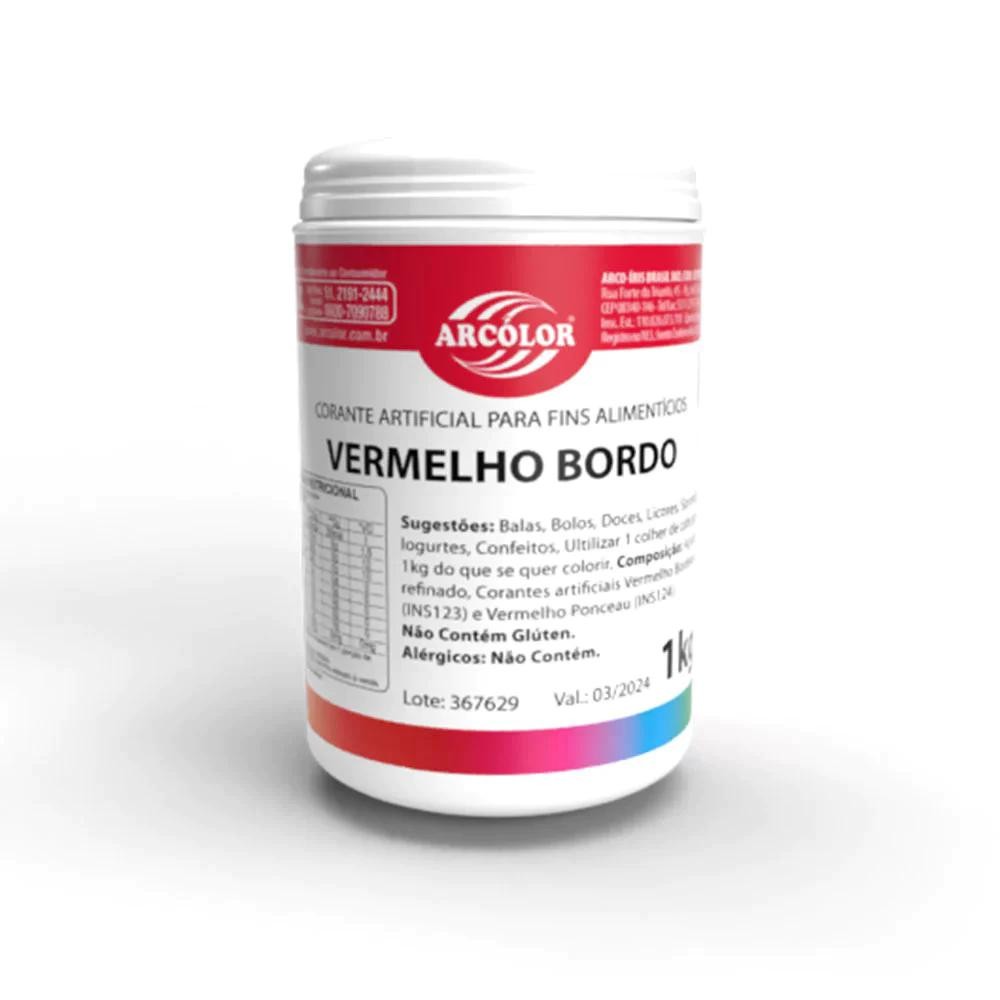 Corante Vermelho Bordo Arcolor 1KG