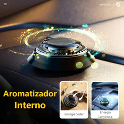 Cheirinho Para Carro Aromatizador Com Difusor Energia Solar Automático Perfume Aroma Purificador de Ar