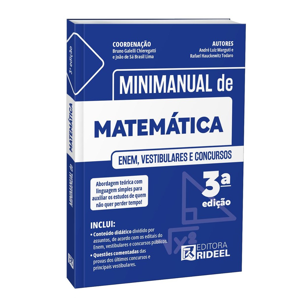 Imagem Minimanual de Matemática - Enem, vestibulares e concursos