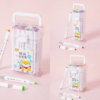 kit de 12 /36 e 48 Canetinhas Marcadores Brush Pen ideal.-ATACADAO-