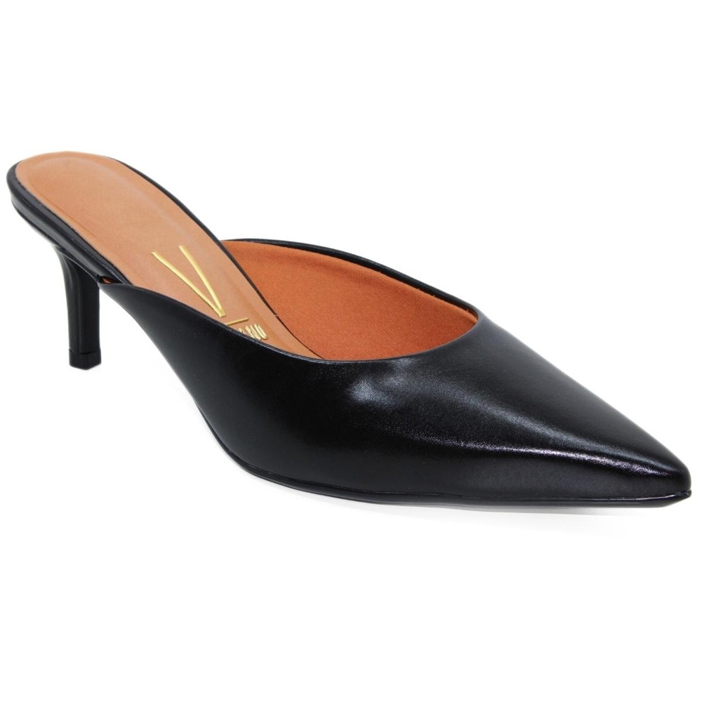 Tamanco Mule Vizzano Bico Fino Salto Baixo - Preto em Oferta na Shopee