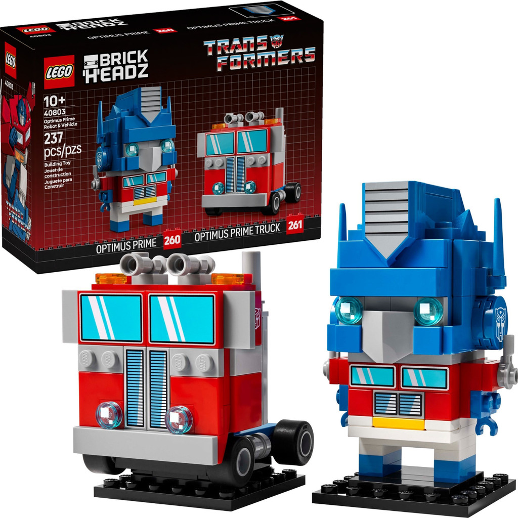 Lego Transformers Optimus Prime Truck 40803 Brick Headz 237