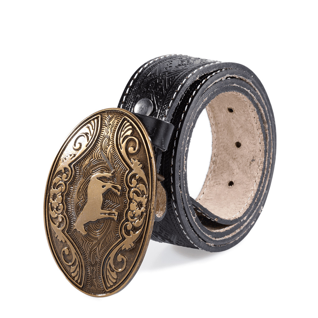 Cinto Country Masculino Pampas Country Original Fivela Grande Metal Redonda Cavalo Cavalgadas Rodeio