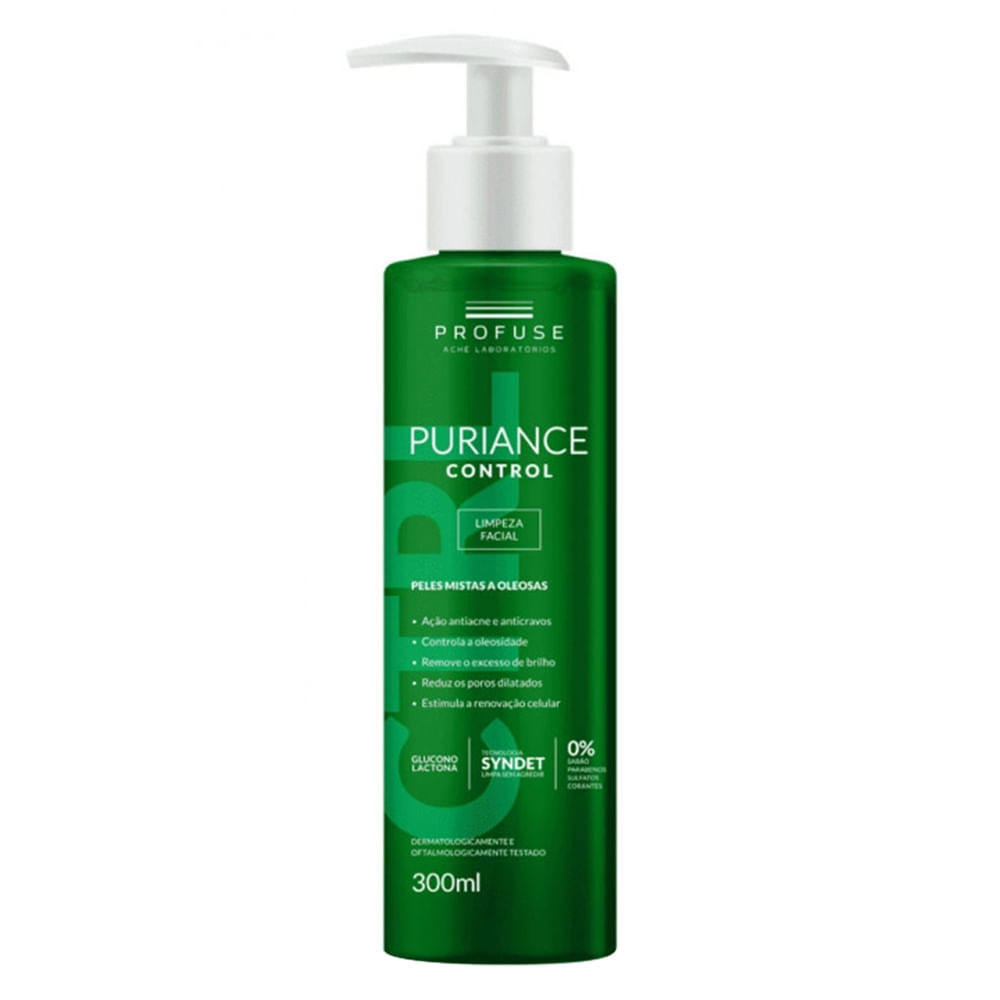 Puriance Control Sabonete Líquido Profuse Limpeza Facial 300ml - Beauty