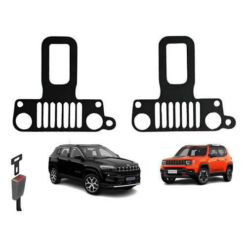 Par Fivela Lingueta Cinto Trava Anti Bip Som Jeep