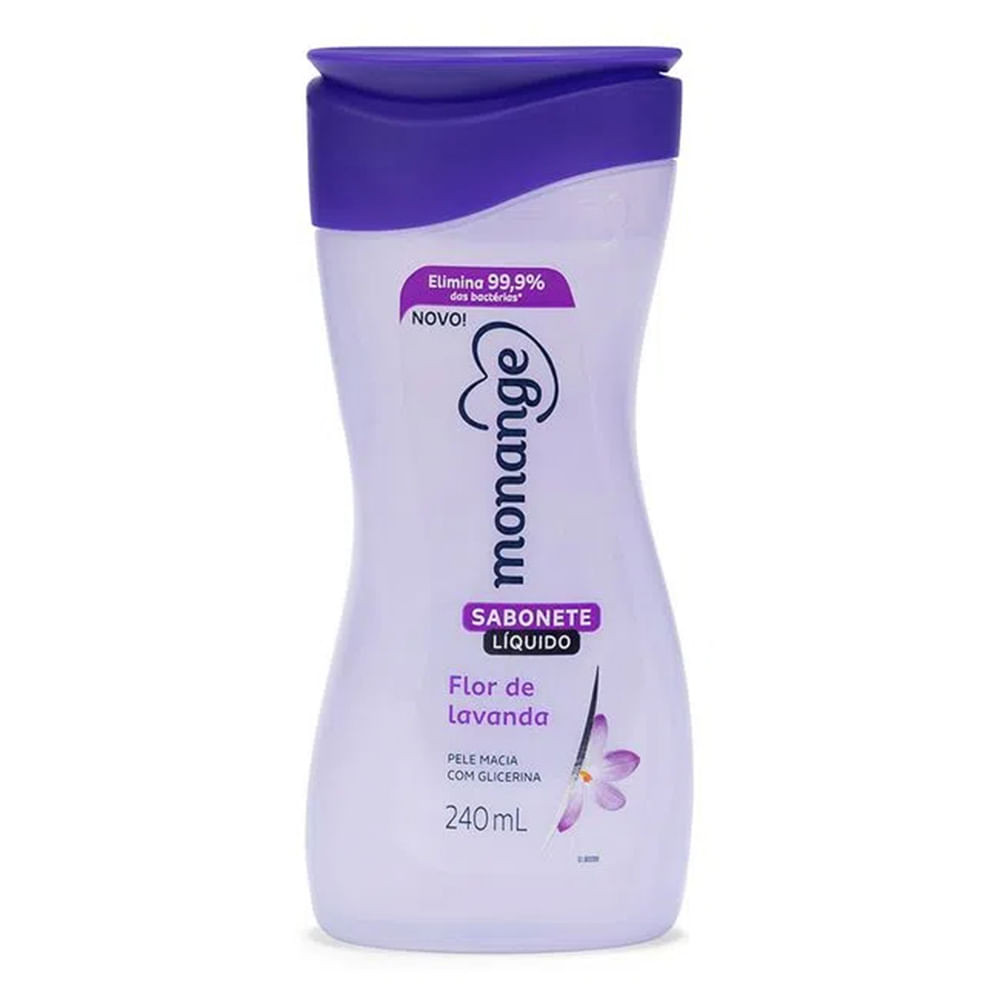 Sabonete Líquido Monange Flor de Lavanda 240ml - Beauty