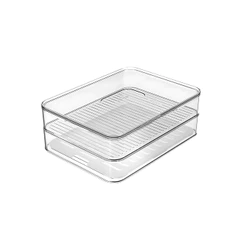 Porta Frios Duplo Transparente Organizador Geladeira Clear Fresh Ou