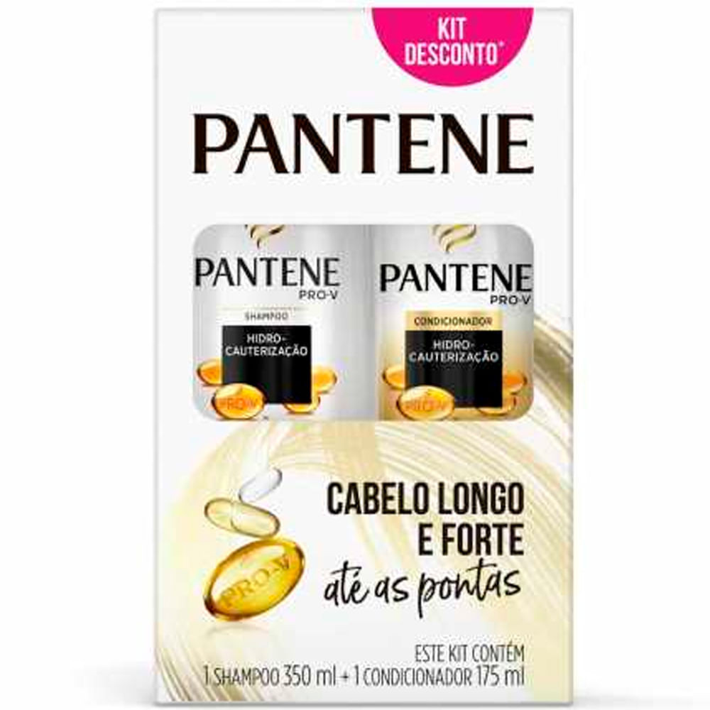 Kit Pantene Shampoo 350ml + Condicionador 175ml Hidro Cauterização - Beauty