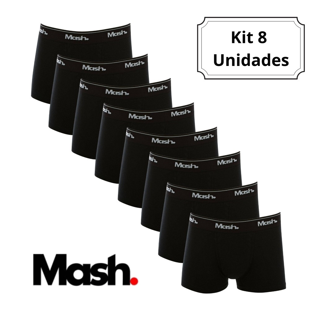 Kit 8 Cuecas Boxer Mash 110.04 Adulto Original Combo Promoção Sortido