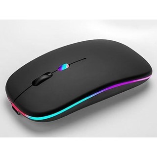 Mouse Sem Fio com Bluetooth Recarregável Wireless Led Rgb Ergonômico-Techo Pro