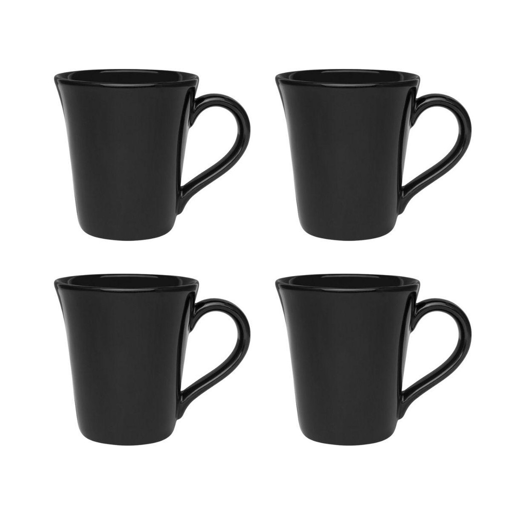 Jogo de 4 canecas Tulipa 330 ml Oxford Preto em Oferta na Shopee