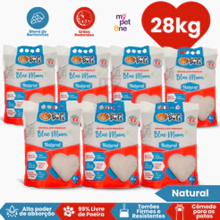 Kit 7 Areia Bentonita Esférica Premium Great Pets para Gatos - 4 Kg
