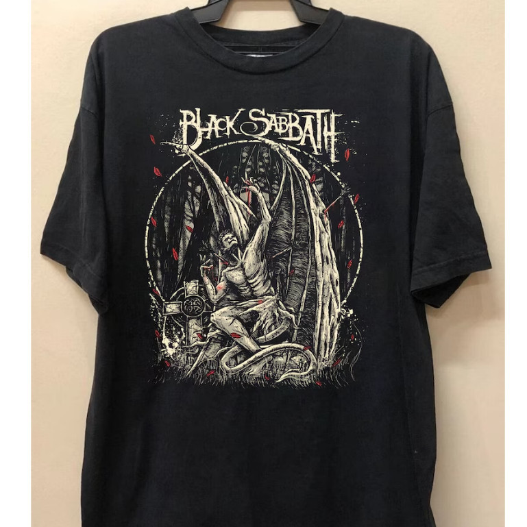 Camiseta Premium em Algodão Puro Camiseta Black Sabbath Banda Heavy Metal Unissex Oversized Streetwear Algodão