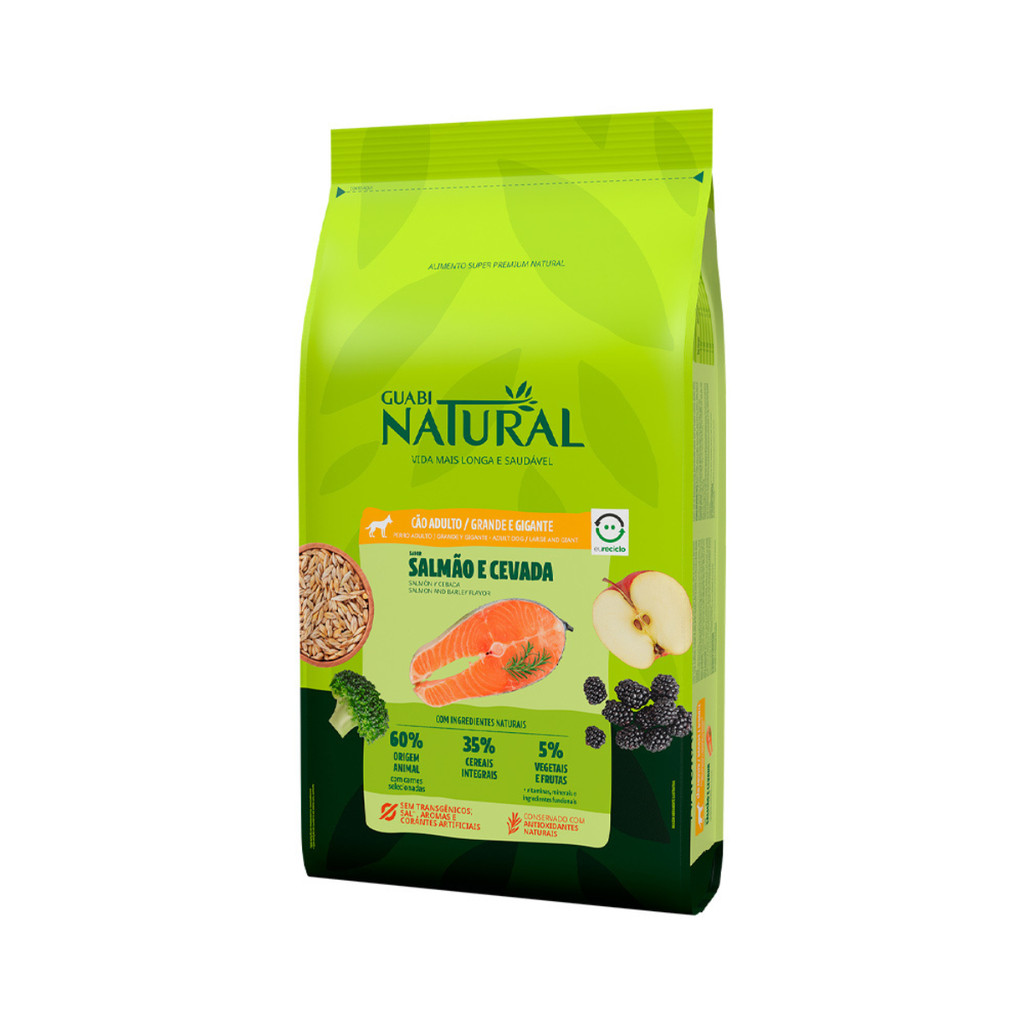 Ração Guabi Natural Cães Adultos Gigantes Salmão e Cevada 12kg — imagem 2 de 2