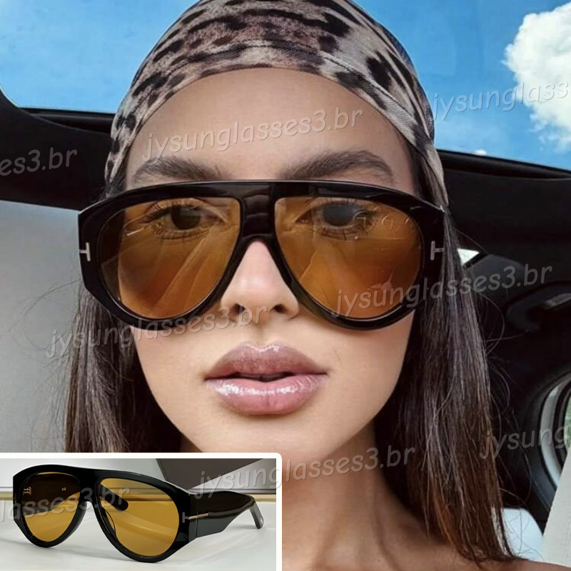 Óculos De Sol Piloto De Armação Grande Da Moda Para Mulheres Homens Retrô T Word Unissex Proteção UV em Oferta na Shopee