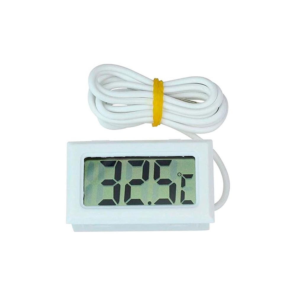 Termômetro Digital Retangular com sensor Hulter 1,5m -50+50 Branco HT2010BRC