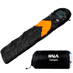 Saco de Dormir Canyon Kala Estilo Sarcófago com Capuz Interior em Algodão 5C a 12C Acompanha Bolsa