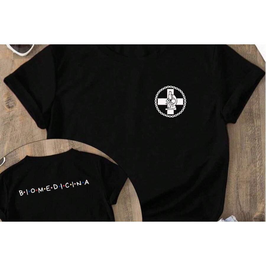 Camiseta Casual Unissex P-GG Feminino Camiseta Biomedicina Faculdade Profissão Várias Cores 100% Algodão