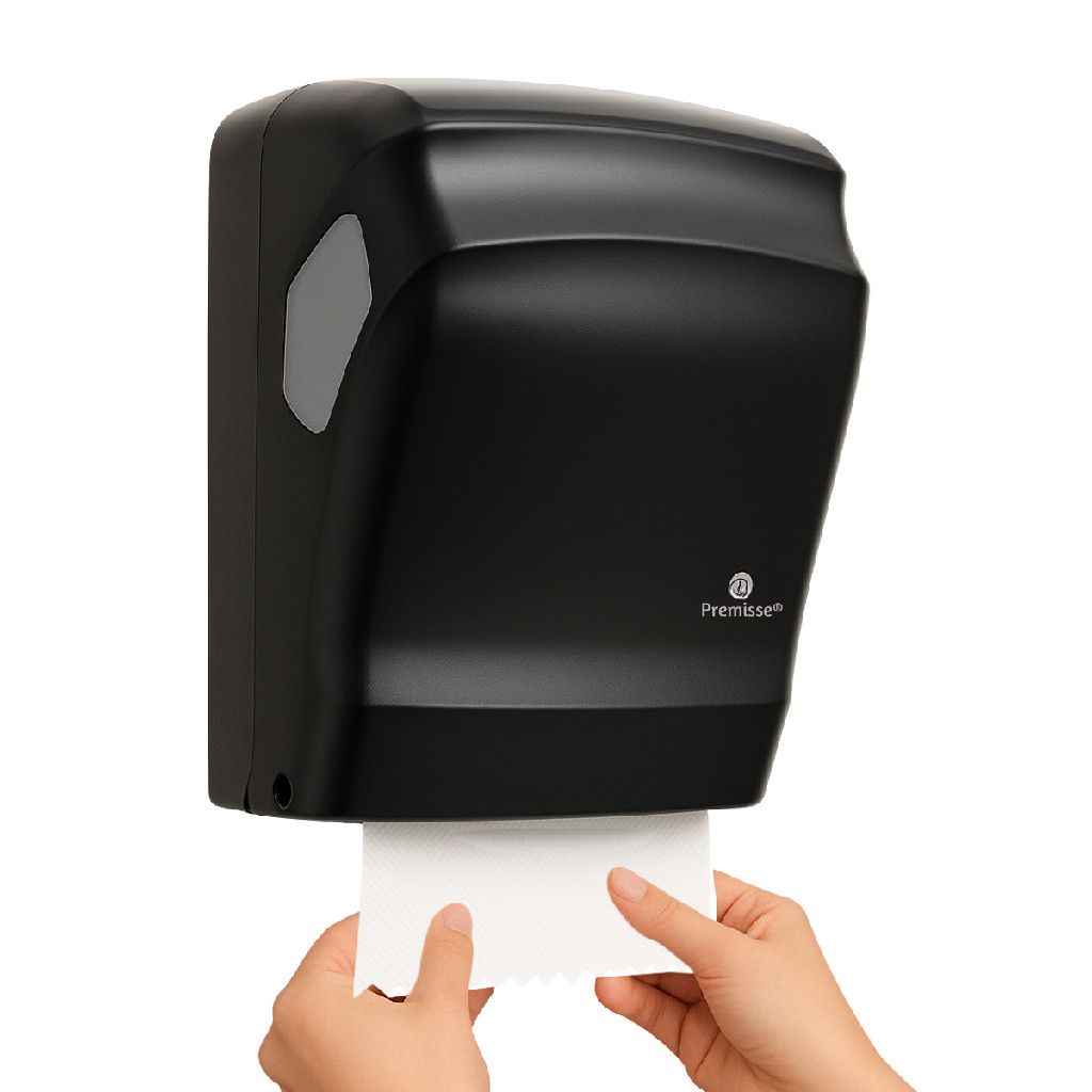 Toalheiro Dispenser de Parede Porta Papel Bobina Puxa e Corta Banheiro Lavabo Higiene Hotel Academia Clínica Salão Loja