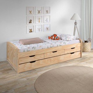 Bicama Solteiro em Madeira Maciça em Oferta na Shopee