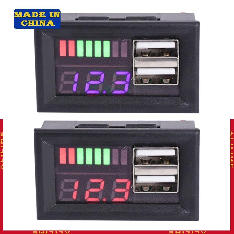 Carregador USB Tomada Energia À Prova D Carga Rápida Voltímetro LED Para Carro 12V 24V