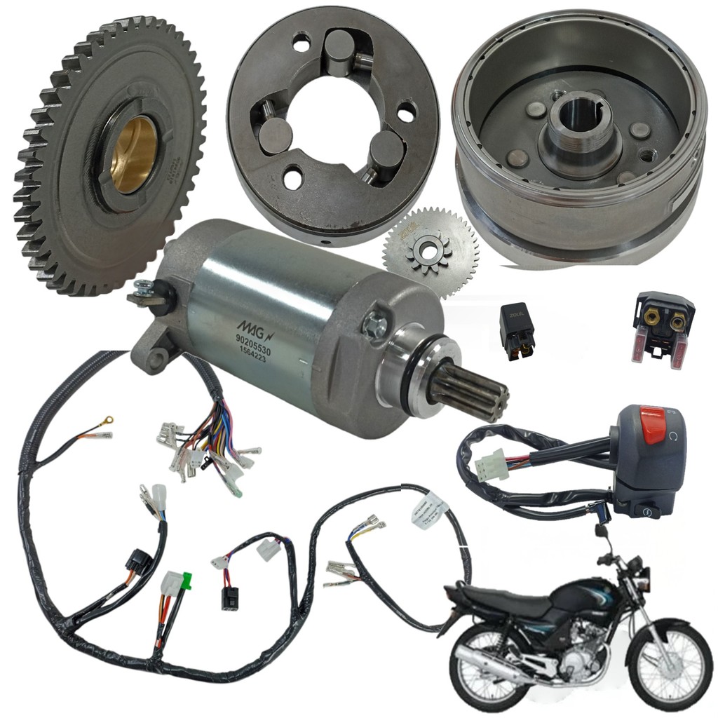 Kit Partida Elétrica Ybr 125 K 2002 2003 2004 2005 em Oferta na Shopee