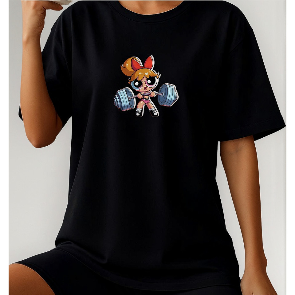 Camiseta Super Poderosas Personagem Florzinha Academia
