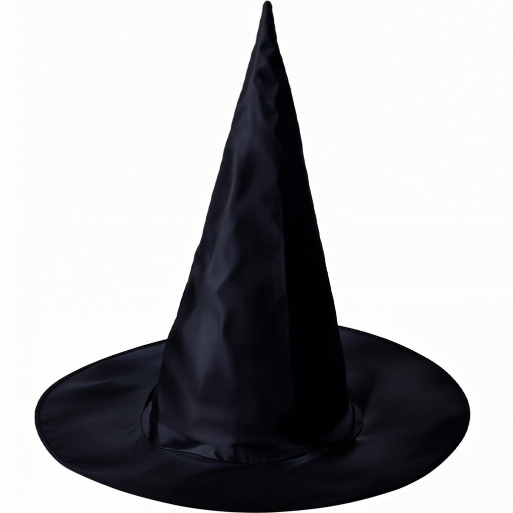 Chapéu Preto de Bruxa Clássico pra Fantasia de Halloween Feminina Bruxinha Feiticeira