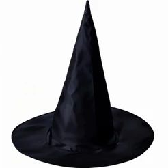 Chapéu Preto de Bruxa Clássico pra Fantasia de Halloween Feminina Bruxinha Feiticeira