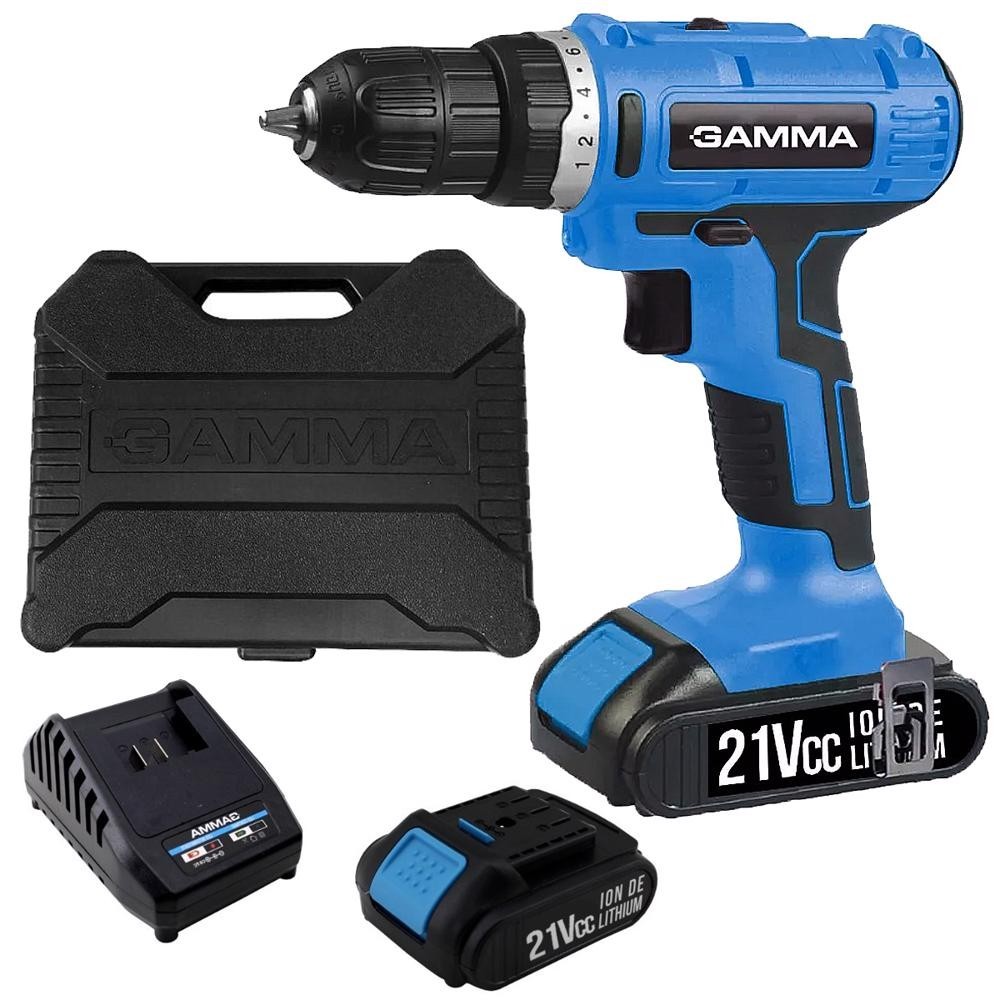 Parafusadeira e Furadeira à Bateria 21V 3/8 POL Bivolt G12103/BR GAMMA Bivolt