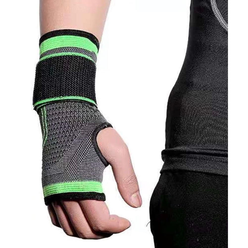 Cinta de Pulso, Alça de Pulso Elástica e Bem Enrolada para Esportes Munhequeira Alta Punho Ajustável