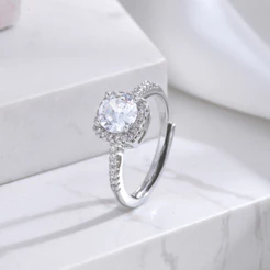 Vnox Anel De Aço Mulher material De Cobre Zircônio Ajustável Da Moda Jóias De Amor Incrustado anel feminino aliança de prata