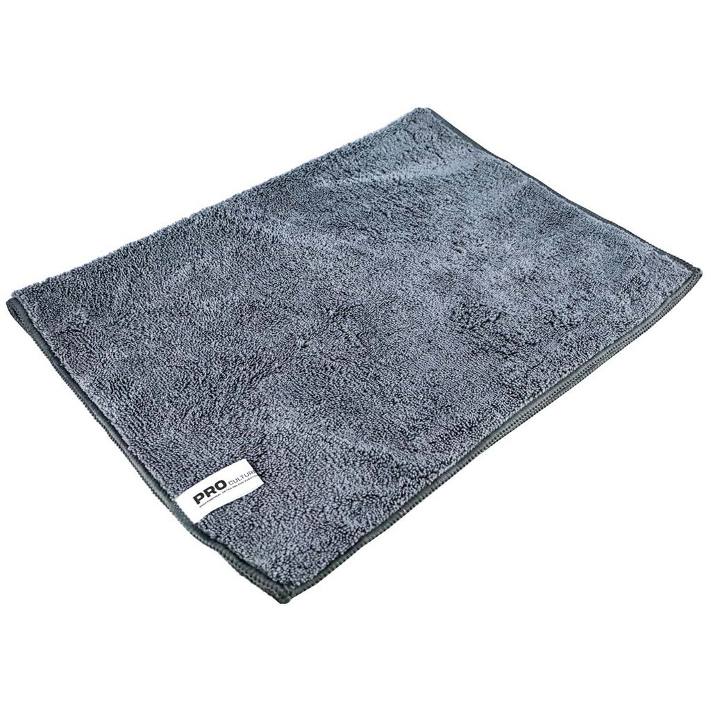 Kit Flanelas de Microfibra Cinza PRO Culture Premium 400GSM 40x60cm - 10 Unidades
