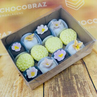 10~50 CAIXA COM VISOR KRAFT (12 DOCES) 10,5 x 4 x 14 ID5047 (IDEIA) ESSENCIAL em Oferta na Shopee